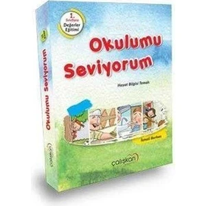Anonim Yayıncılık Çalışkan Okulumu Seviyorum (10 Adet, 16'şar Sayfa El Yazılı-Düz Yazılı)