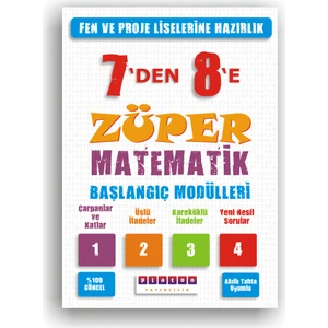 Platon Yayınları Platon 7’den 8’e Züper Matematik Başlangıç Modülleri