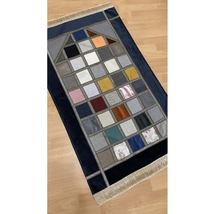 Ayhanhome Kırkyama Patchwork Kadife Astarlı Çeyizlik Hediyelik Seccade