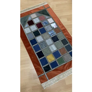 Ayhanhome Kırkyama Patchwork Kadife Astarlı Çeyizlik Hediyelik Seccade