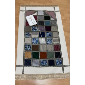 Ayhanhome Kırkyama Patchwork Kadife 3'lü Hediyelik Çeyizlik Bohça Seccade Seti