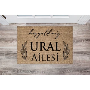 Sevimli Hediye Aile Isim Tasarımlı Kapı Paspası