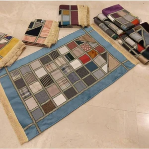 Ayhanhome Kırkyama Patchwork Astarlı Kadife Çeyizlik Hediyelik Seccade