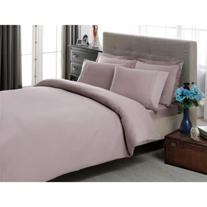 Stripe Premium Basic King Size Nevresim Takımı Lila