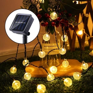 20 Toplu Sarı Işık Solar Kristal Led Modlu Balkon Dekorasyon Bahçe Aydınlatma Güneş Enerji