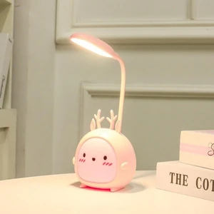 Usbli Karikatür Masa Lambası 3 Modlu LED Gece Lambası Çocuklar Için Hediyelik