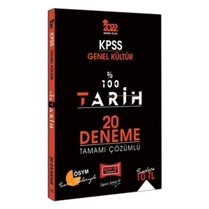 Yargı Yayınevi 2022 KPSS Genel Kültür  %100 Tarih Tamamı Çözümlü 20 Deneme