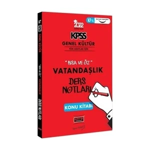 Yargı Yayınevi 2022 KPSS Genel Kültür  Kısa ve Öz Vatandaşlık Ders Notları Konu Kitabı