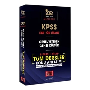 Yargı Yayınevi 2022 KPSS Lise Ön Lisans Genel Yetenek Genel Kültür 5 Ders 1 Kitap Tüm Dersler Konu Anlatımı
