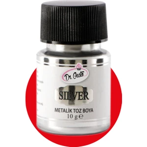 Dr. Gusto  Metalik Silver Toz Boya  Gümüş 10 gr