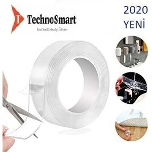 5 Metre Çift Taraflı Nano Süper Güçlü Bant  Teknolojili Extragüçlü Duvar Çerçeve Taşıyıcı