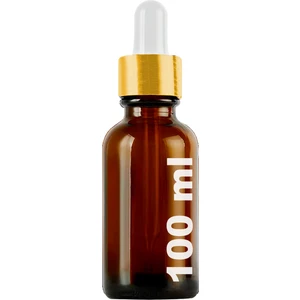 100 cc Amber Damlalık Metal Gold Sızdırmaz Kapaklı 100 ml Dropper Cam Serum Şişesi 1 Adet