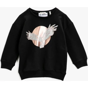 Harry Potter Lisanslı Baskılı Sweatshirt Bisiklet Yaka