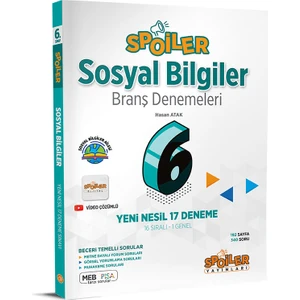 Spoiler Yayınları 6. Sınıf Spoiler Sosyal Bilgiler Branş Denemeleri