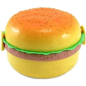 Home Future Hamburger Tasarımlı Beslenme Çantası Beslenme Kutusu Hamburger Şekilli Okul Beslenme Kutusu