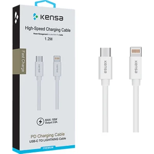 Pc-40 USB C – Lightning Hızlı Şarj Kablosu Beyaz
