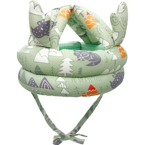 Bebek Güvenliği Şapka Kask Yumuşak Anti-Sonbahar Yürüyüşü Koruma Yeşil (Yurt Dışından)