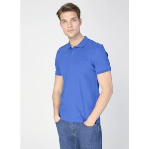 Polo Yaka Düz İndigo Erkek T-Shirt LEGOLAS Y