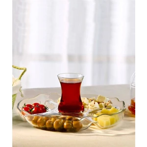 Patisserie Bölmeli Cam Tabak