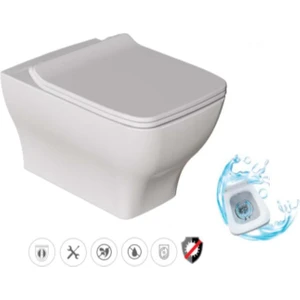 Dura Petra Rimles Asma Klozet Kanalsız ve Duroplast Yavaş Kapanır Kapak
