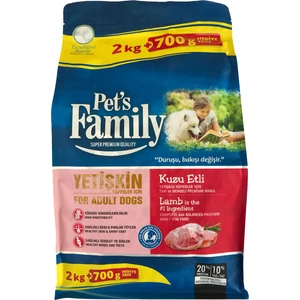 Pets Family Premium Kuzu Etli Yetişkin Köpek Maması 2700 G