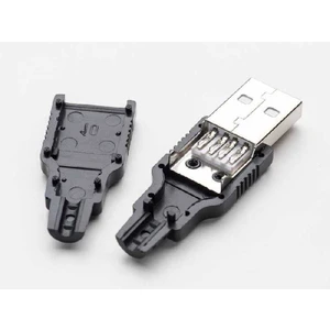 USB A Montaj Adaptörü Bağlayıcı Lehimlenebilir Tip Plastik 3 In 1 Konnektör (2 Adet)