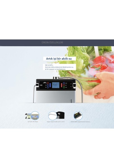 Ionia Alkali Su Iyonizeri SM-S230TL Güçlü 12P