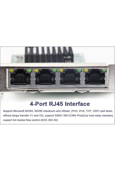 Open Smart OPS01G54RT - Quad / 4 Port Gigabit Pcı-E X1 Ethernet Kart