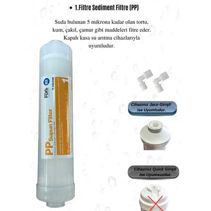 Jaco (dişli) 2,5'' Kapalı Kasa Uyumlu Sediment Su Arıtma Cihazı Filtresi fiyatları