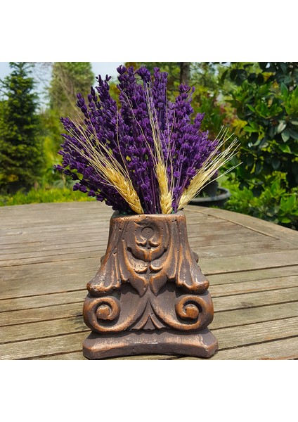 Dekoratif Işlemeli Saksıda Lavanta ve Başak fiyatları