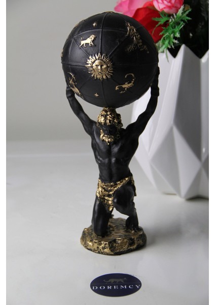 Dekoratif Burç Detaylı Siyah Atlas Hediyelik Biblo modelleri