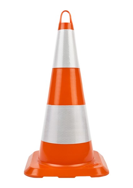 75 Cm. Kırılmaz Trafik Konisi (Çift Reflektifli)