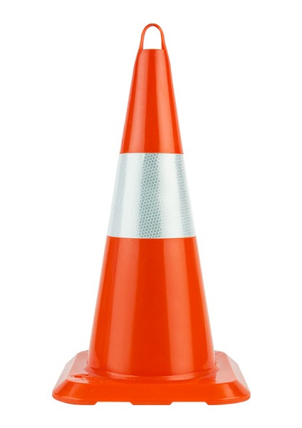 90 Cm. Kırılmaz Trafik Konisi (Tek Reflektifli)