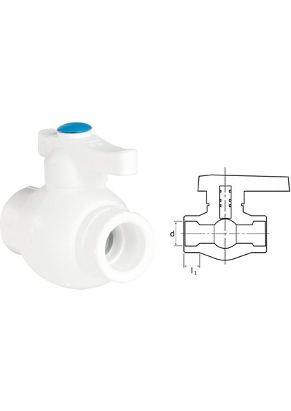 Ege Yıldız Pprc 32 mm Küresel Vana Gri