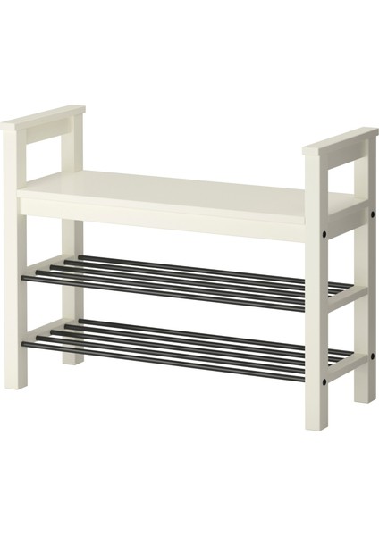 Hemnes Bank ve Ayakkabılık Beyaz, 85X32 cm