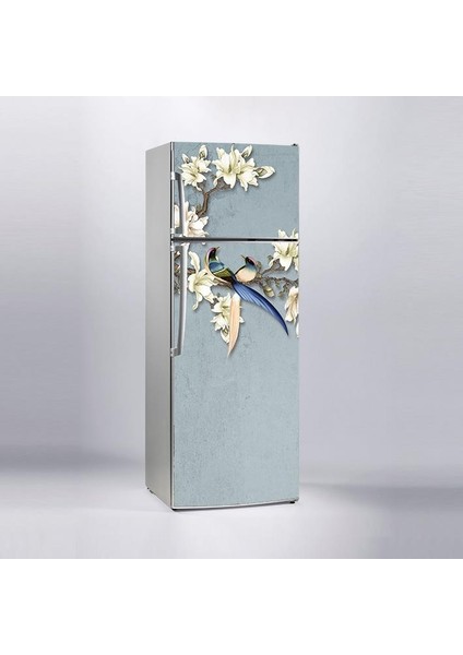 Buzdolabı Sticker Kaplama Dolap Kaplama Etiketi Ağaç Kuşlar