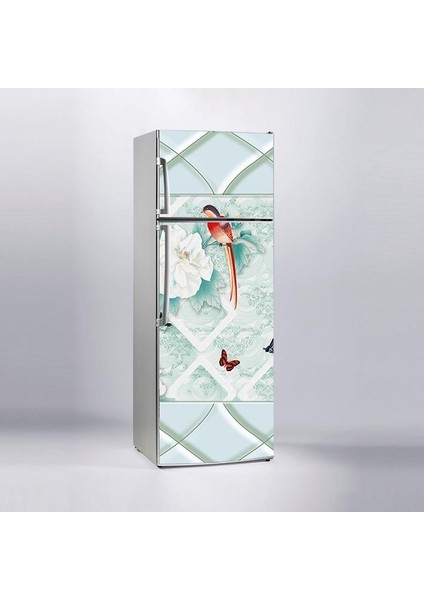 Buzdolabı Sticker Kaplama Dolap Kaplama Etiketi Çiçek Kuş