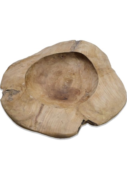 Ahşap Dekoratif Kase 50 cm Tik Ağacı Tek Parça El Yapımı fırsatları