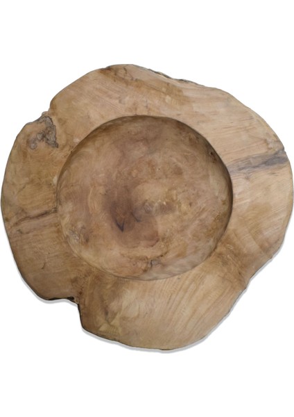 Ahşap Dekoratif Kase 50 cm Tik Ağacı Tek Parça El Yapımı indirimleri
