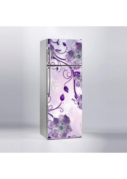 Buzdolabı Sticker Kaplama Dolap Kaplama Etiketi Çiçek Mücevher