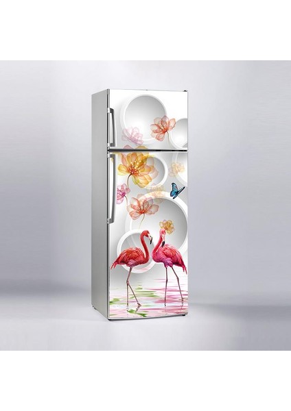 Buzdolabı Sticker Kaplama Dolap Kaplama Etiketi Flamingo
