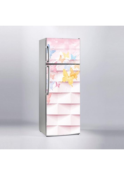 Buzdolabı Sticker Kaplama Dolap Kaplama Etiketi Renkli Kelebek