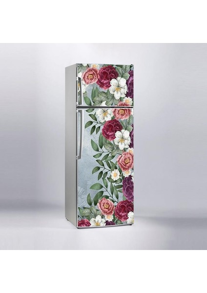 Buzdolabı Sticker Kaplama Dolap Kaplama Etiketi Zarif Çiçekler