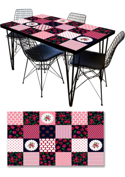 Masa Kaplama Folyosu Mobilya Masa Kaplama Folyoları Kiraz Kalp