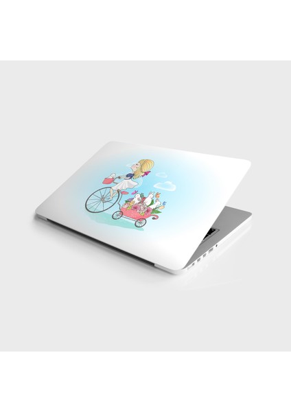 Sticker Art Laptop Sticker Bilgisayar Notebook Pc Kaplama Etiketi Tavşan Kız