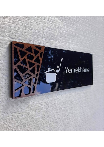 Wooden Serisi Yemekhane Kapı Isimliği