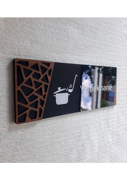 Wooden Serisi Yemekhane Kapı Isimliği modelleri