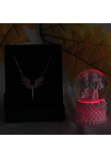 Melek Kar Küresi Işıklı Melek Kolye Sevgiliye Hediye modelleri