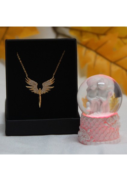 Melek Kar Küresi Işıklı Melek Kolye Sevgiliye Hediye fırsatları