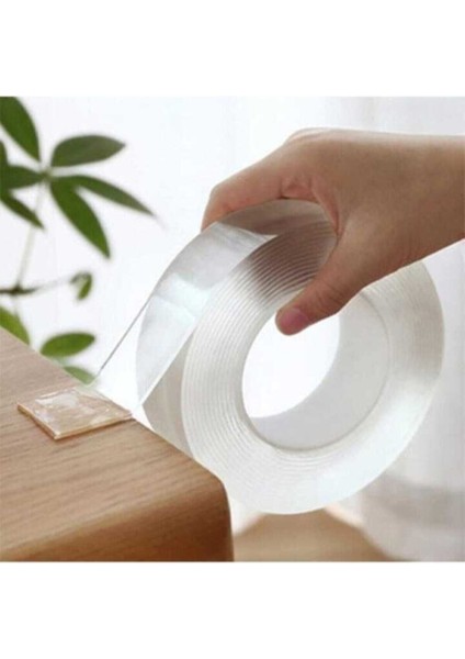 Ultra Güçlü Çift Taraflı Nano Bant Tablo, Askılık, Raf,için Süper Güçlü Bant Yapıştırıcı 2 Adet